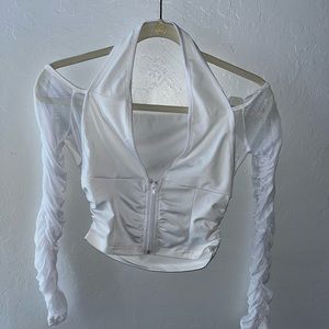 White halter top